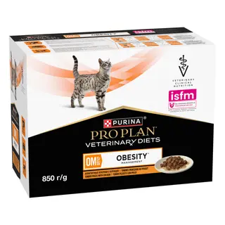 Produktfoto för Purina Pro Plan Veterinary Diets Cat Obesity Management Chicken 10x85 g