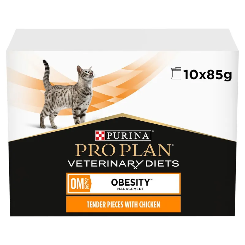 Bild 1 för Purina Pro Plan Veterinary Diets Cat Obesity Management Chicken 10x85 g
