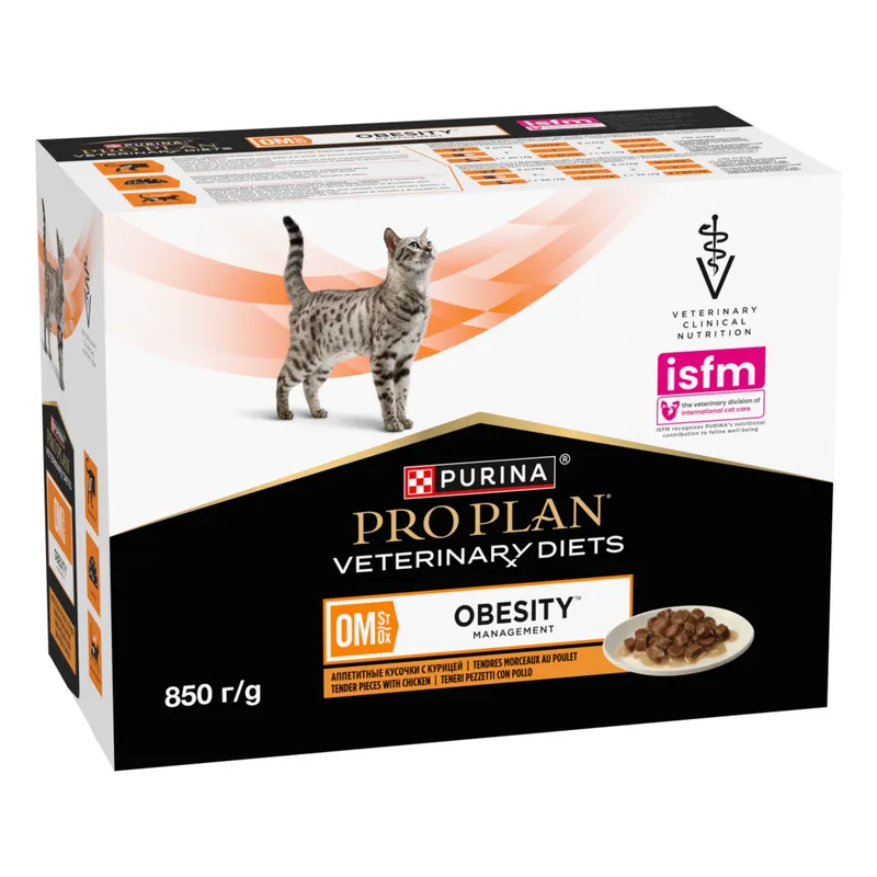 Bild 2 för Purina Pro Plan Veterinary Diets Cat Obesity Management Chicken 10x85 g