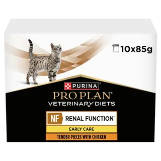 Produktfoto för Purina Pro Plan Veterinary Diets Feline NF Renal Functionarly Care Chicken 10x85 g
