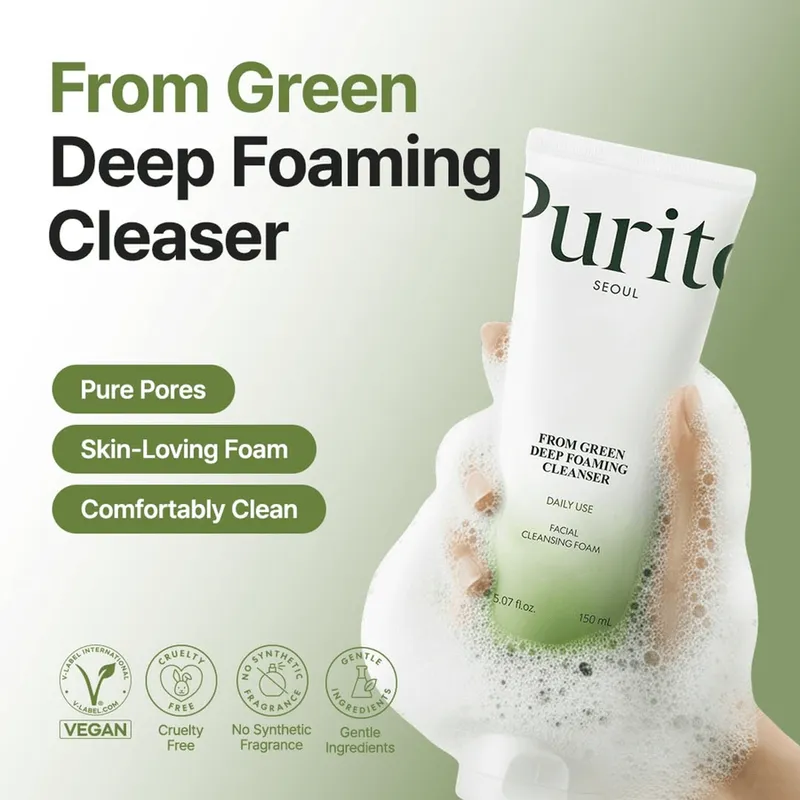 Bild 6 för PURITO From Green Deep Foaming Cleanser 150 ml