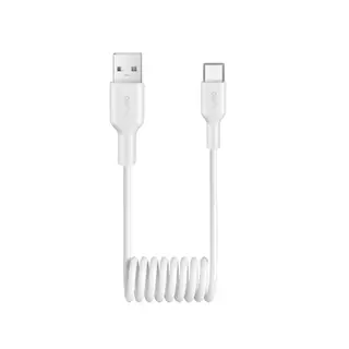 Produktfoto för Puro USB-A - USB-C 10W Kabel 1m Spiral - Vit
