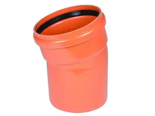 Produktfoto för PVC-bøjning 15° 250mm - Wavin