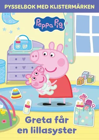 Produktfoto för Pysselbok med klistermärken Greta får en lillasyster