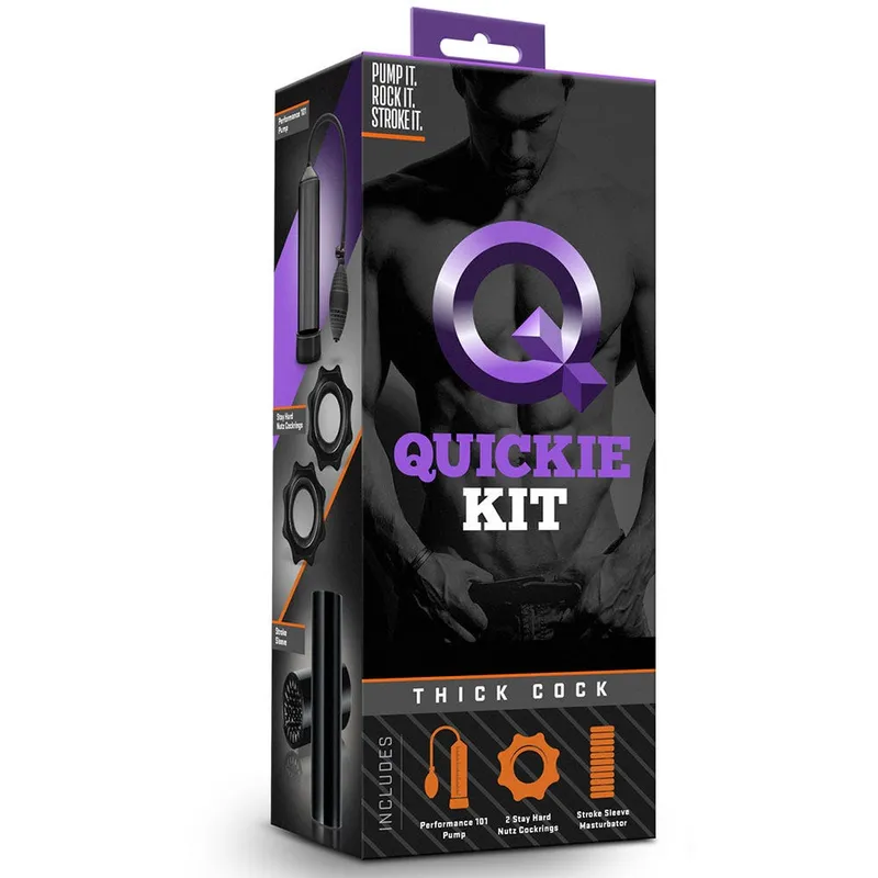 Bild 2 för Quickie Kit Thick Cock Black Penispump