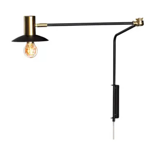 Produktfoto för Quinn vägglampa lång (Mattsvart)
