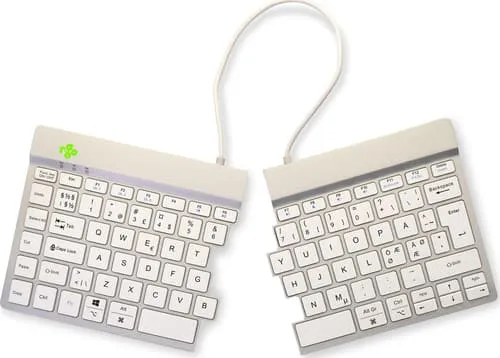Alternativ bild 0 för R-Go Ergonomic Keyboard Split break - Tangentbord - with integrated break indicator - trådlös - Bluetooth 5.0 - QWERTY - Nordisk - vit