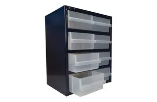 Produktfoto för raaco Cabinet 250/8-2, Verktygslåda, Polypropylen, Blå, 50 kg, 357 mm, 255 mm