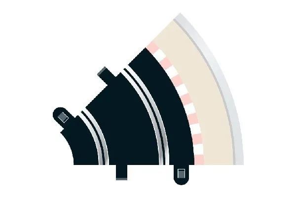 Alternativ bild 0 för Rad 1 Inner curve 45° (2 per bag)