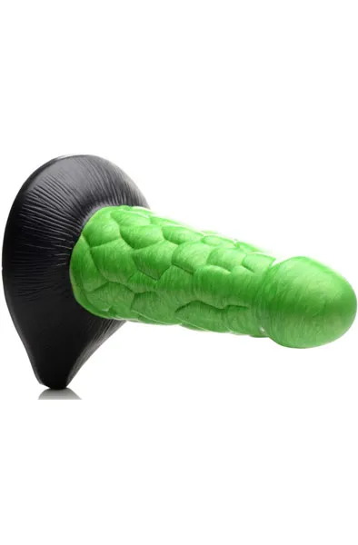Bild 2 för Radioactive Reptile Thick Scaly Silicone Dildo 19 cm