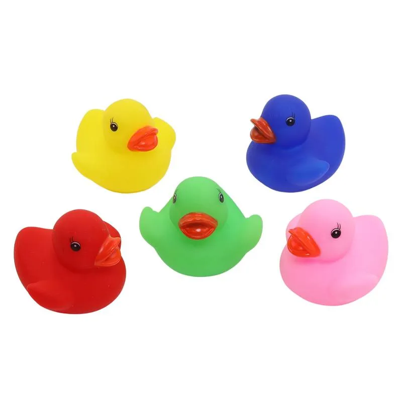 Bild 1 för Rätt Start badleksaker regnbågsankor, 5-pack