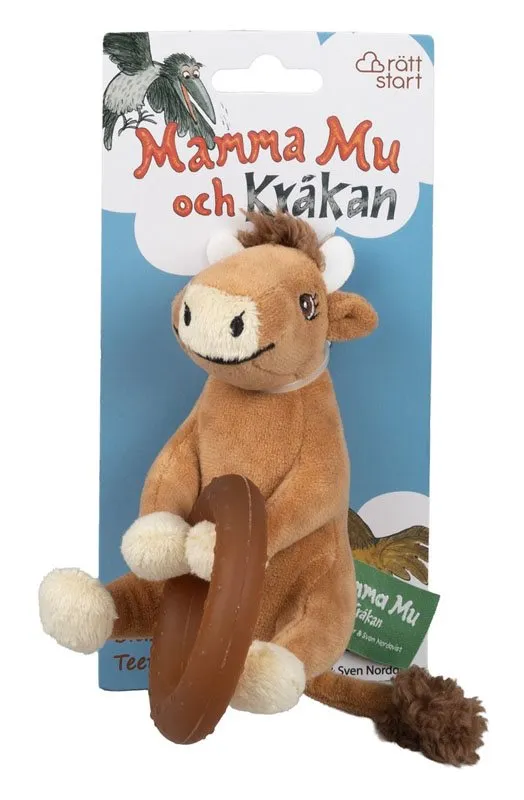 Bild 2 för Rätt Start Mamma Mu Bitleksak med Naturgummiring