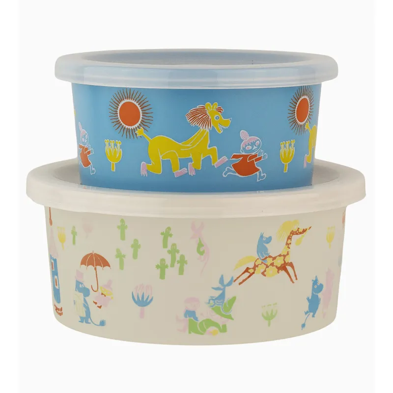 Bild 1 för Rätt Start Mumin 80 Snackbox 2-pack (Beige/Blå)