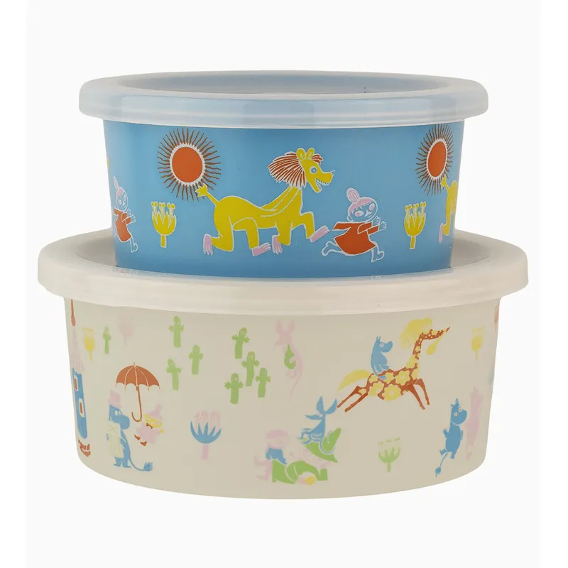 Bild 2 för Rätt Start Mumin 80 Snackbox 2-pack (Beige/Blå)