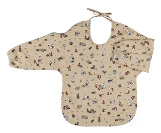 Produktfoto för Rätt Start Mumin Picknick Haklapp med ärm (Beige)