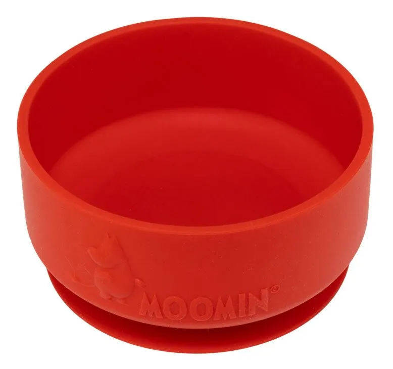 Bild 1 för Rätt Start Mumin Skål med Sugkopp Silikon (Lingonberry Red)