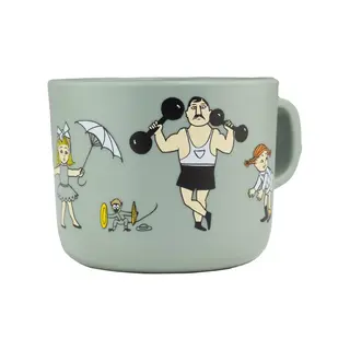 Produktfoto för Rätt Start Pippi Cirkus Mugg med handtag Grön