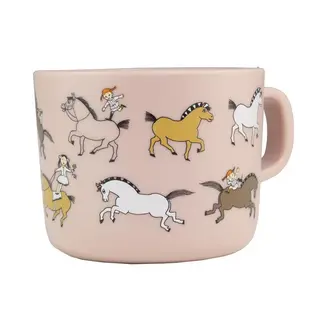 Produktfoto för Rätt Start Pippi Cirkus Mugg med handtag Rosa
