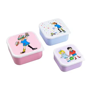 Produktfoto för Rätt Start Pippi Långstrump Födelsedag Snackbox 3-pack (Rosa)