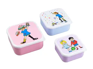 Produktfoto för Rätt Start Pippi Långstrump Födelsedag Snackbox 3-pack (Rosa)
