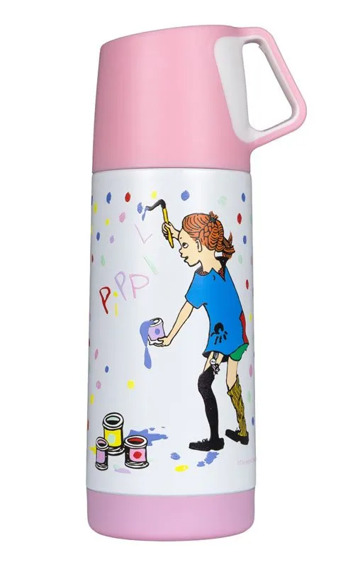 Bild 1 för Rätt Start Pippi Långstrump Födelsedag Termos 350 ml (Rosa)