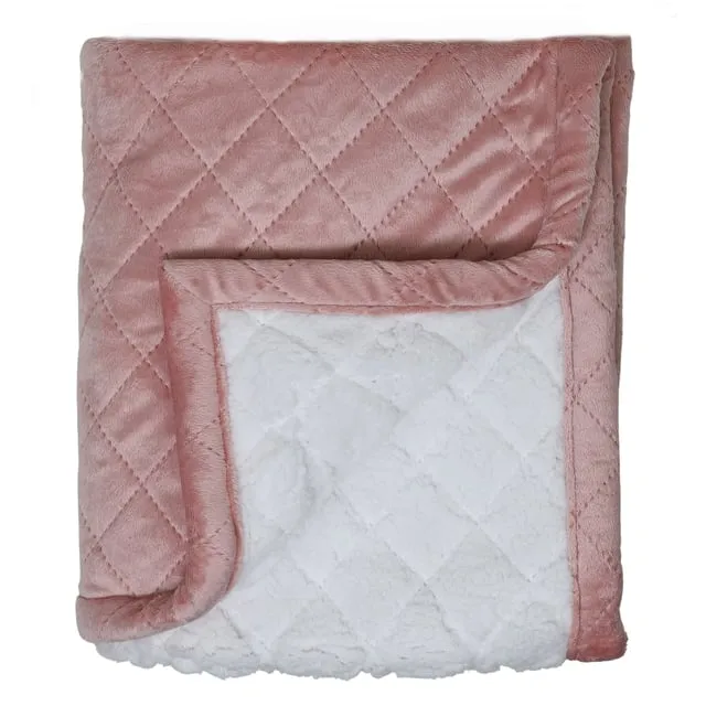 Alternativ bild 0 för Rätt Start quiltad filt 75x100 cm, rosa