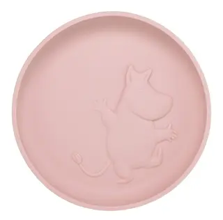 Produktfoto för Rätt Start tallrik i silikon med sugkopp, Mumin rosehip pink