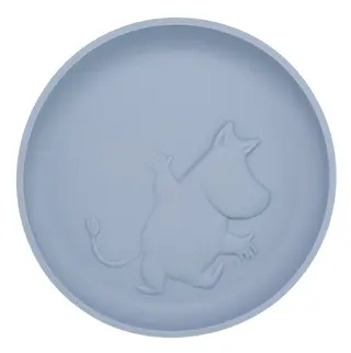 Produktfoto för Rätt Start tallrik i silikon med sugkopp, Mumin sky blue
