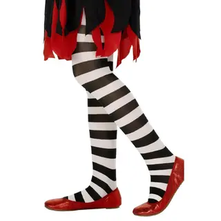 Produktfoto för Randiga Tights Barn Svart/Vit