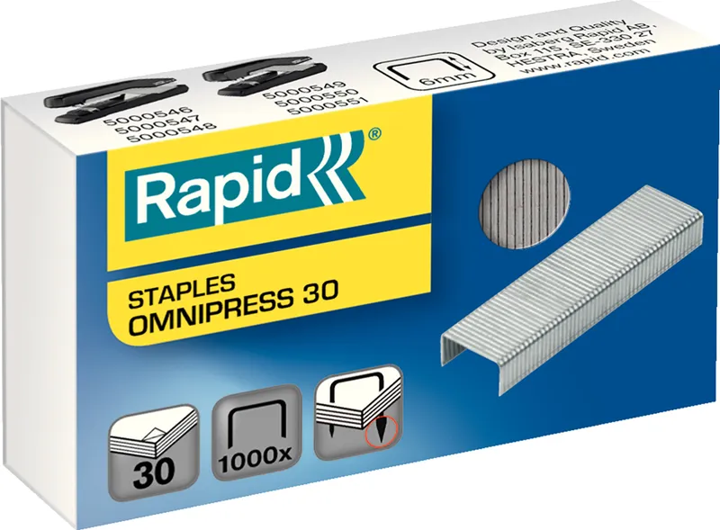 Alternativ bild 0 för Rapid Häftklammer Omnipress 30 1000/ask