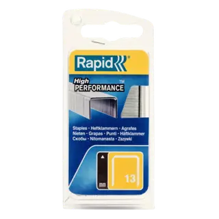 Produktfoto för Rapid High Performance - häftklamrar - nr 13 - 10 mm - galvaniserad tråd - förpackning med 1100 st