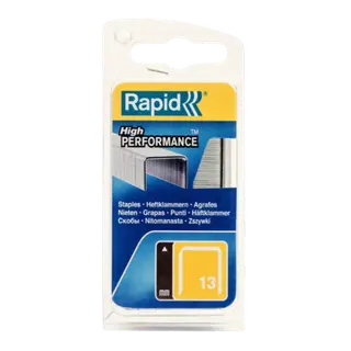 Produktfoto för Rapid High Performance - häftklamrar - nr 13 - 6 mm - galvaniserad tråd - förpackning med 1600 st
