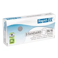 Alternativ bild 0 för Rapid Standard - Klamrar - 26/6 - 6 mm - galvaniserat stål - paket med 5000 - för Classic K2, K45  Economy E15, E26  Fashion F18  Fashion StandUP Ultimate NXT  Supreme S1