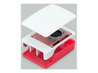 Produktfoto för Raspberry Pi 5 Case Red/White with fan