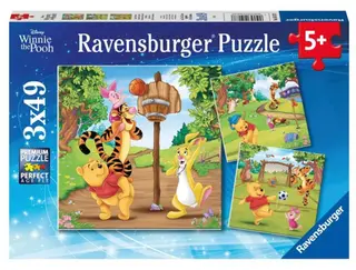 Produktfoto för Ravensburger Disney Winnie the Pooh Sports Day 3x49p
