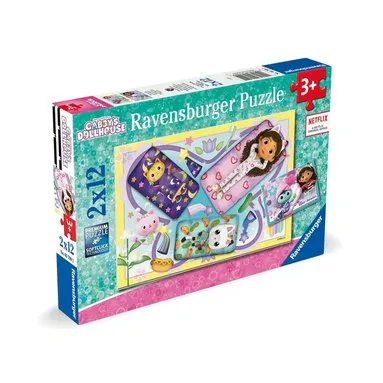 Alternativ bild 0 för Ravensburger Gabby's Dollhouse Pussel (2x12-bitar)