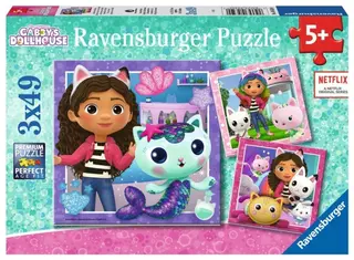 Produktfoto för Ravensburger Gabby's Dollhouse Pussel (3x49-bitar)