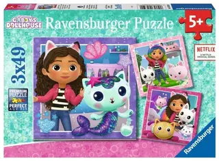 Produktfoto för Ravensburger Gabby's Dollhouse Pussel (3x49-bitar)