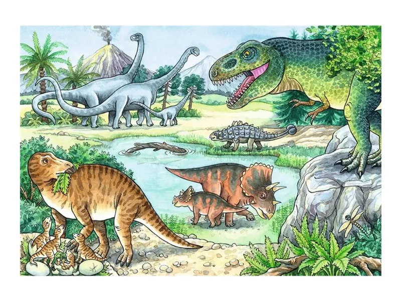 Alternativ bild 0 för Ravensburger How so? For what reason? Why? - Dinosaurier och deras habitat - pussel - 24 delar