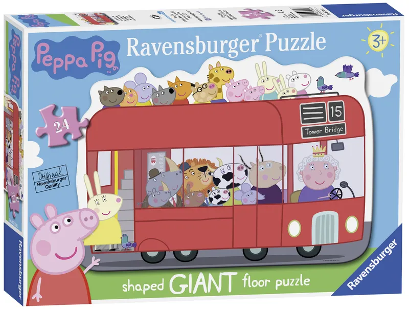 Alternativ bild 0 för Ravensburger Peppa Pig Shaped Bus 24 Golv