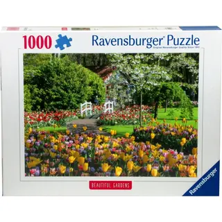 Produktfoto för Ravensburger Puzzle Beautiful Gardes - Keukenhof Gardens - Netherlands 1000p