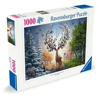 Produktfoto för Ravensburger Puzzle The magical deer and the four seasons 1000p