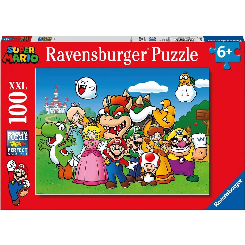 Bild 1 för Ravensburger Super Mario Fun 100 Teile XXL, 100 styck, Videospel, 6 År