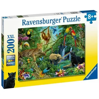Alternativ bild 0 för Ravensburger XXL - Djur i djungeln - pussel - 200 delar