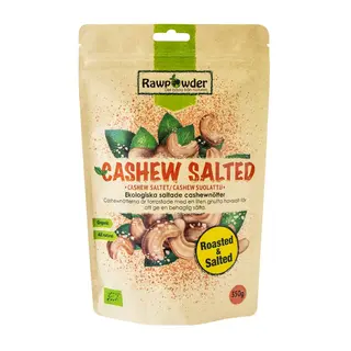 Produktfoto för Rawpowder Cashewnötter Rostade/Saltade 350 g