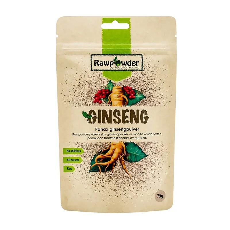 Bild 1 för Rawpowder Ginsengpulver Panax 75 g