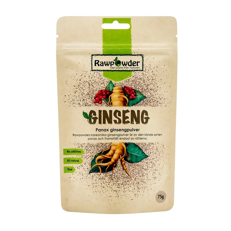 Bild 2 för Rawpowder Ginsengpulver Panax 75 g