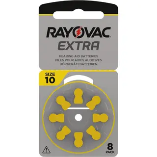 Produktfoto för Rayovac Extra Hörapparatsbatterier 10 gul 8-pack