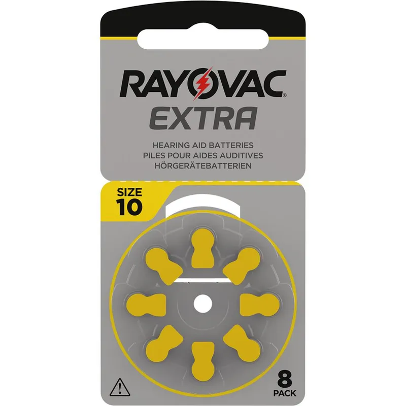 Alternativ bild 0 för Rayovac Extra Hörapparatsbatterier 10 gul 8-pack