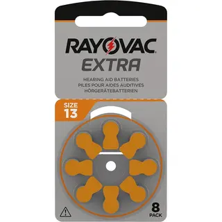 Produktfoto för Rayovac Extra Hörapparatsbatterier 13 orange 8-pack